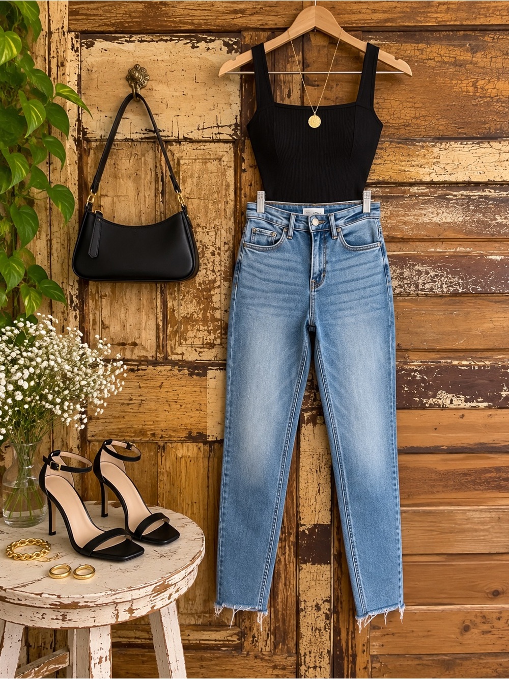 VERVET Light Wash Skinny Jeans | Raw Hem Ankle Denim | Size 28